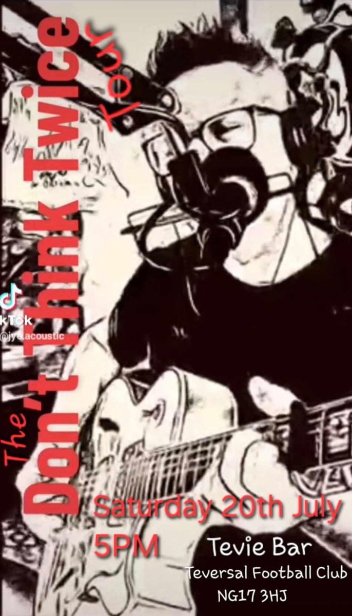 Live music this Saturday from 5pm @the tevie bar