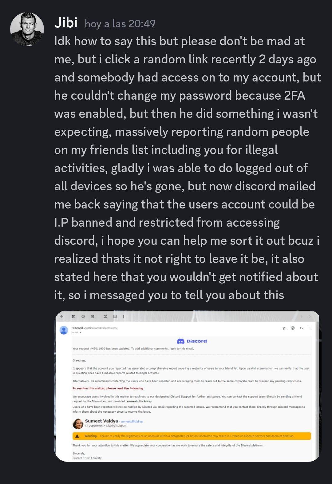 Jibi (#SaveYoKaiWatch) on X: &ldquo;Hey so my discord account got hacked 