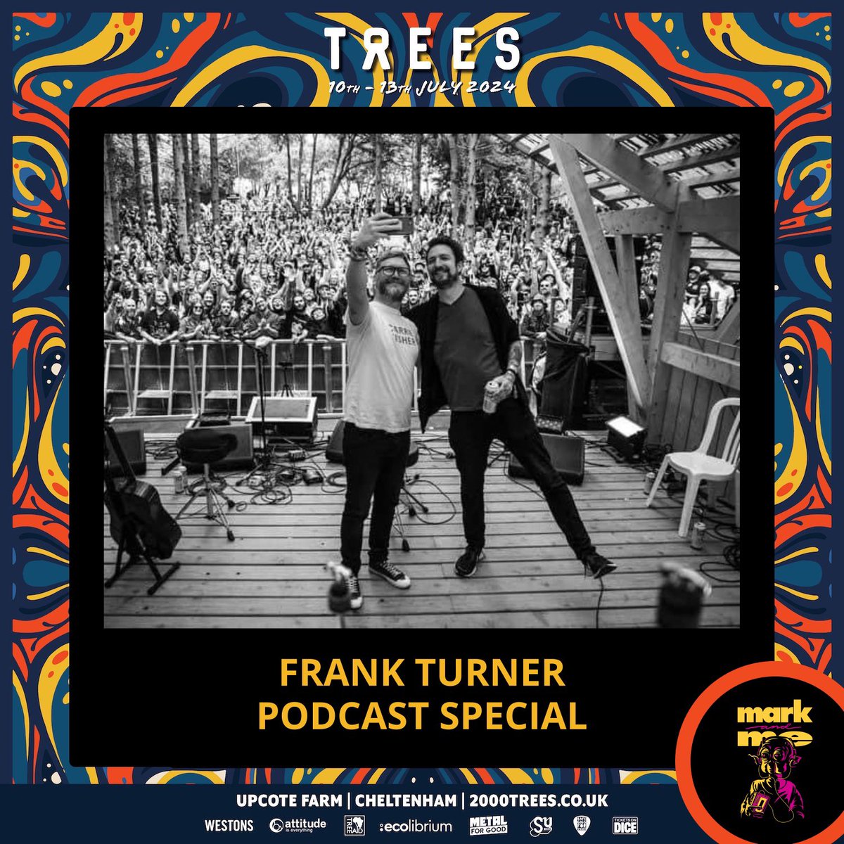 markandmepod's tweet photo. My live podcast/Q&A and acoustic set with @frankturner at @2000trees is out now. 

After 7 years of podcasting I can safely this is my favourite ever moment and I’m still pinching myself today that it actually happened. 

You can listen now on Apple Podcasts, Spotify, Amazon Music or at https://t.co/Cwhb92Jbz9

I really hope you all love this as much as me.