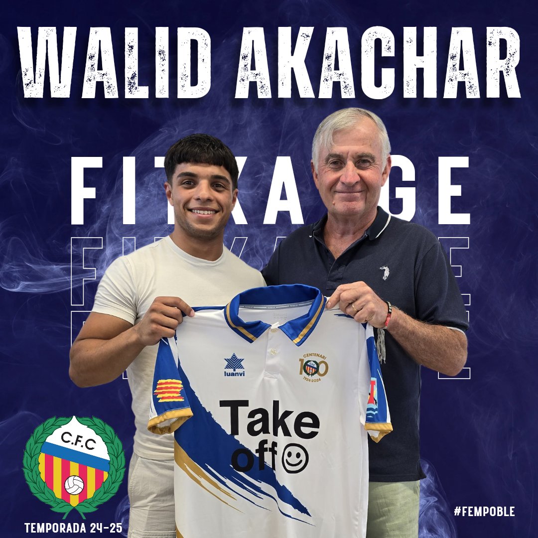 cfcanonja's tweet photo. 1er EQUIP |✍️🏼 FITXATGE

Setena incorporació per la temporada 24-25!

Walid Akachar, extrem dret de 20 anys, procedent del Cambrils Unió

Benvingut Walid!! 💪🏼
Som-hi Canonja!🤍💙 https://t.co/WvXk0vpTCY