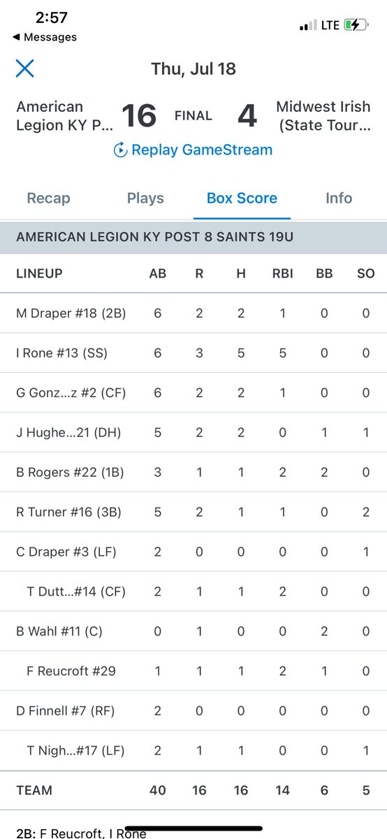 Henry Clay Baseball (@hchsbaseball25) on Twitter photo 4 former Blue Devils got to play one last game at HC today & had a memorable day!
<a href="/isaac_rone/">Isaac Rone</a> hit for the cycle & picked up 5 RBI, w/ a 💣 for his final AB on our field!
<a href="/MasonDraper8/">Mason Draper</a> & <a href="/giancar_g/">Giancarlo Gonzalez</a> each had 2 hits & 2 runs
<a href="/FrederickReucr1/">Frederick Reucroft</a> had a 2B, BB, Run & 2 RBI
#Family 🤘🏻 4 former Blue Devils got to play one last game at HC today & had a memorable day!
<a href="/isaac_rone/">Isaac Rone</a> hit for the cycle & picked up 5 RBI, w/ a 💣 for his final AB on our field!
<a href="/MasonDraper8/">Mason Draper</a> & <a href="/giancar_g/">Giancarlo Gonzalez</a> each had 2 hits & 2 runs
<a href="/FrederickReucr1/">Frederick Reucroft</a> had a 2B, BB, Run & 2 RBI
#Family 🤘🏻