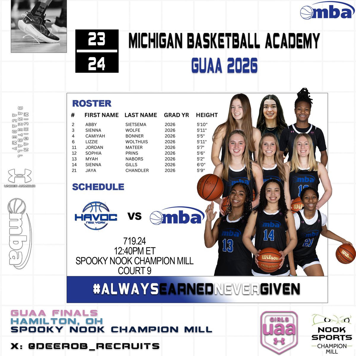 DeeRob | MI π | π°π₯πΈ (@dtw_deerob) on Twitter photo <a href="/M_B_A_Bball/">MBA Basketball</a> <a href="/UANextGHoops/">Girls UAA</a> <a href="/SelectEventsBB/">Select Events Basketball</a> <a href="/JrAllStarMI/">Michigan Jr. All-Star GBB</a> <a href="/PGHMichigan/">Prep Girls Hoops Michigan</a> <a href="/AsherScouting/">Asher Scouting</a> <a href="/LBInsider/">Jason Wilkins (Wilkins Report)</a> <a href="/LBIPremierBB/">LBI Premier Prospects</a> <a href="/wadesworld32/">Coach Keith Wade</a>
MBA GUAA 2026 back in action in Hamilton, OH! <a href="/M_B_A_Bball/">MBA Basketball</a> <a href="/UANextGHoops/">Girls UAA</a> <a href="/SelectEventsBB/">Select Events Basketball</a> <a href="/JrAllStarMI/">Michigan Jr. All-Star GBB</a> <a href="/PGHMichigan/">Prep Girls Hoops Michigan</a> <a href="/AsherScouting/">Asher Scouting</a> <a href="/LBInsider/">Jason Wilkins (Wilkins Report)</a> <a href="/LBIPremierBB/">LBI Premier Prospects</a> <a href="/wadesworld32/">Coach Keith Wade</a>
MBA GUAA 2026 back in action in Hamilton, OH!