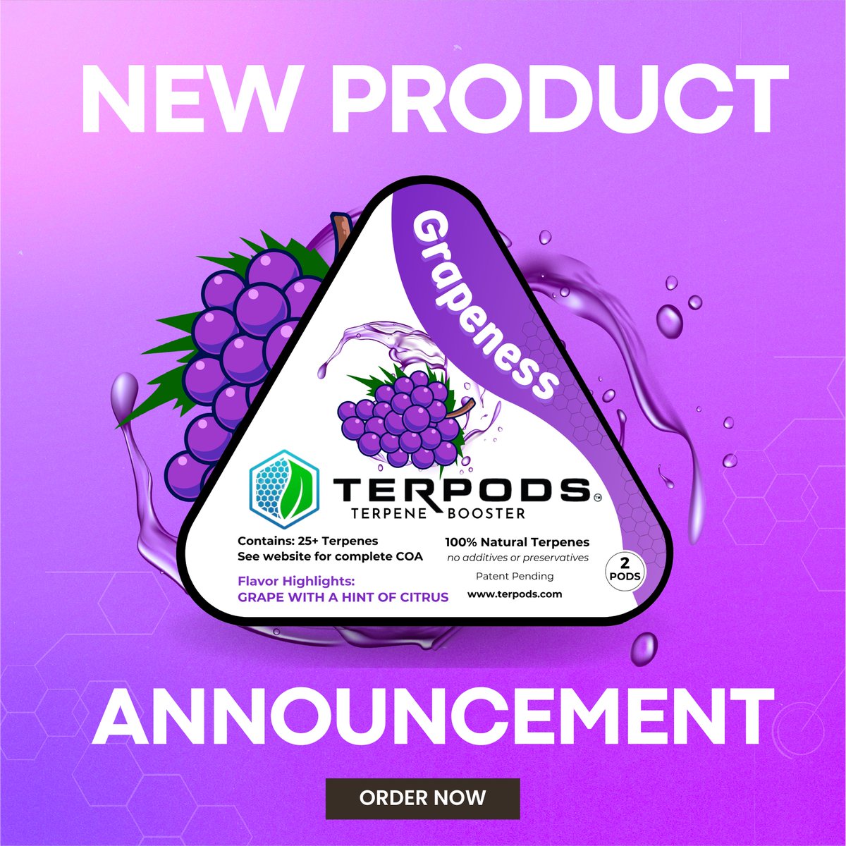 terpods_'s tweet photo. New Product Announcement🔊🔊
Introducing the Terpods FlavorZ Line!
Enjoy flavored Vapes? This is the product line for you!
Click the link in the bio to learn more and check out the first two blends:
Grapeness and Melon! 🍇🍈
#flavorZ #melon #grape #hemp #CBD #terpenes #BDT https://t.co/425RAgek73