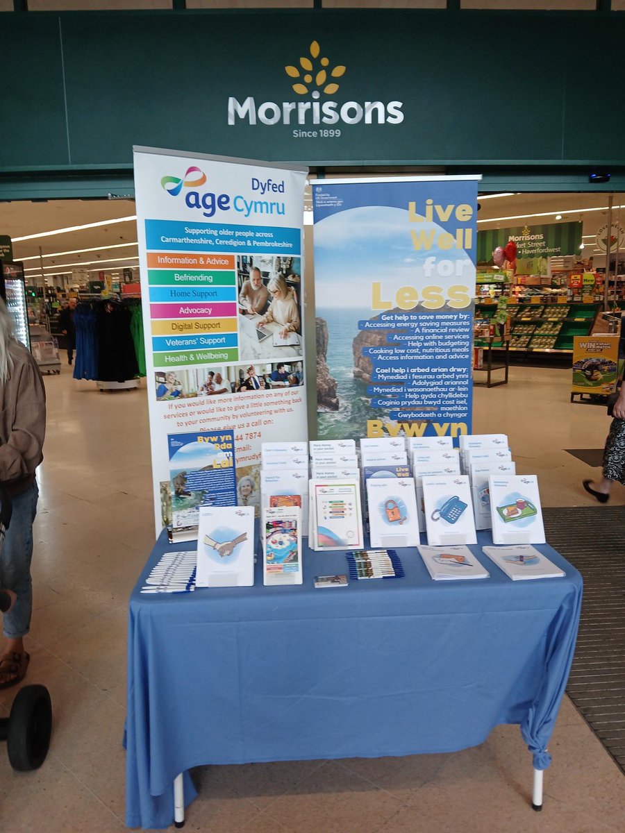 AgeCymruDyfed's tweet photo. Thanks Morrisons Haverfordwest! ๐ ๐ฑ ๐ Giving our Live Well For Less team a stand at your storefront, gave so many people the chance to learn about our local support services. Your community spirit and support make a real difference. ๐๐๐๐๐๐
#LiveWellForLess #Community https://t.co/JwNx1fsFYf