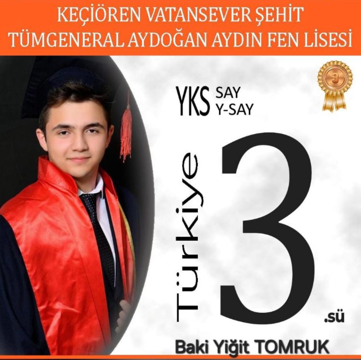 Keçiören Fen Lisesi (@kaafl06) on Twitter photo 2024 YKS Türkiye 3.sü olan öğrencimiz Baki’yi tebrik ediyor, bundan sonraki hayatında başarılar diliyoruz <a href="/KeciorenMEM/">Keçiören İlçe Milli Eğitim Müdürlüğü</a> <a href="/MemAnkara/">Ankara İl Millî Eğitim Müdürlüğü</a> @ <a href="/kocakysr/">Yaşar Koçak</a> <a href="/mkaradag79/">Murat Karadağ</a> Siz hayal edin, hayalinizi beraber gerçekleştirelim 2024 YKS Türkiye 3.sü olan öğrencimiz Baki’yi tebrik ediyor, bundan sonraki hayatında başarılar diliyoruz <a href="/KeciorenMEM/">Keçiören İlçe Milli Eğitim Müdürlüğü</a> <a href="/MemAnkara/">Ankara İl Millî Eğitim Müdürlüğü</a> @ <a href="/kocakysr/">Yaşar Koçak</a> <a href="/mkaradag79/">Murat Karadağ</a> Siz hayal edin, hayalinizi beraber gerçekleştirelim