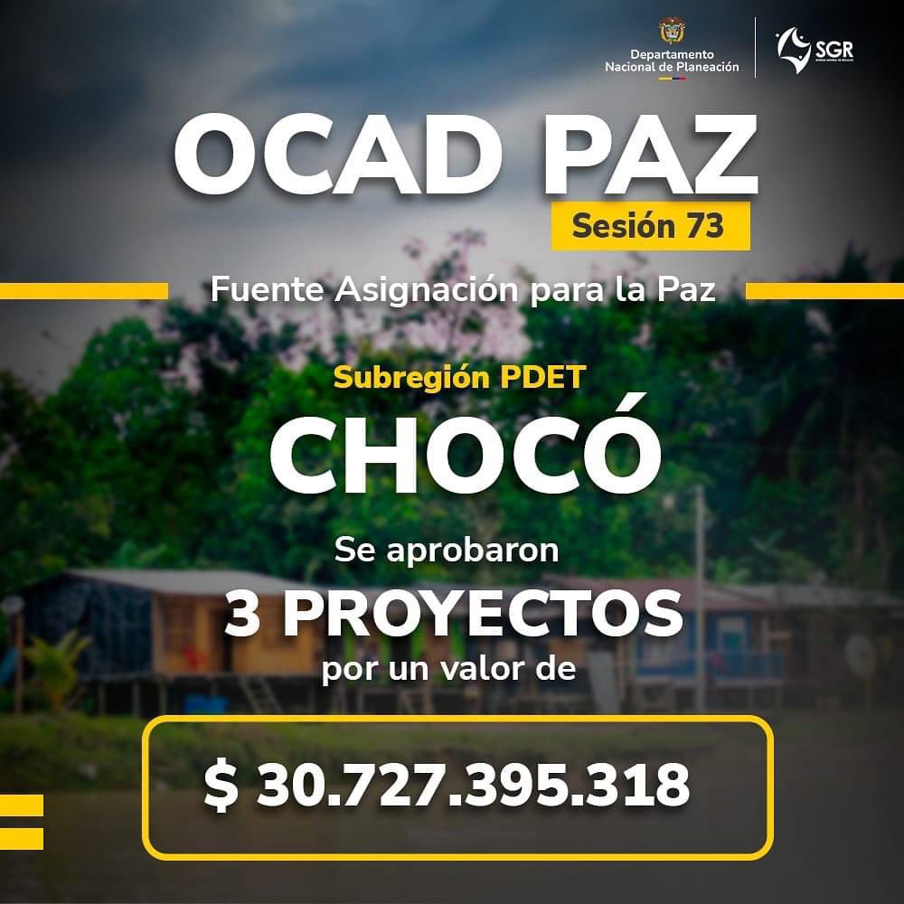 Condoto,Medio San Juan y Novita ,fueron beneficiados con más de 30 mil millones en tres proyectos aprobados por OCAD Paz para la Subregión PDET de Chocó #TerritorioDeVida <a href="/RenovacionCo/">Agencia de Renovación del Territorio</a> 
renovacionterritorio.gov.co/#/es/noticia/8…