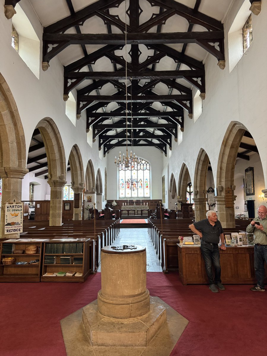 Trip up north today to look at the bell tower at St Oswald’s Warton which is by Morecambe. Bells have a double wheel which I’ve not seen before