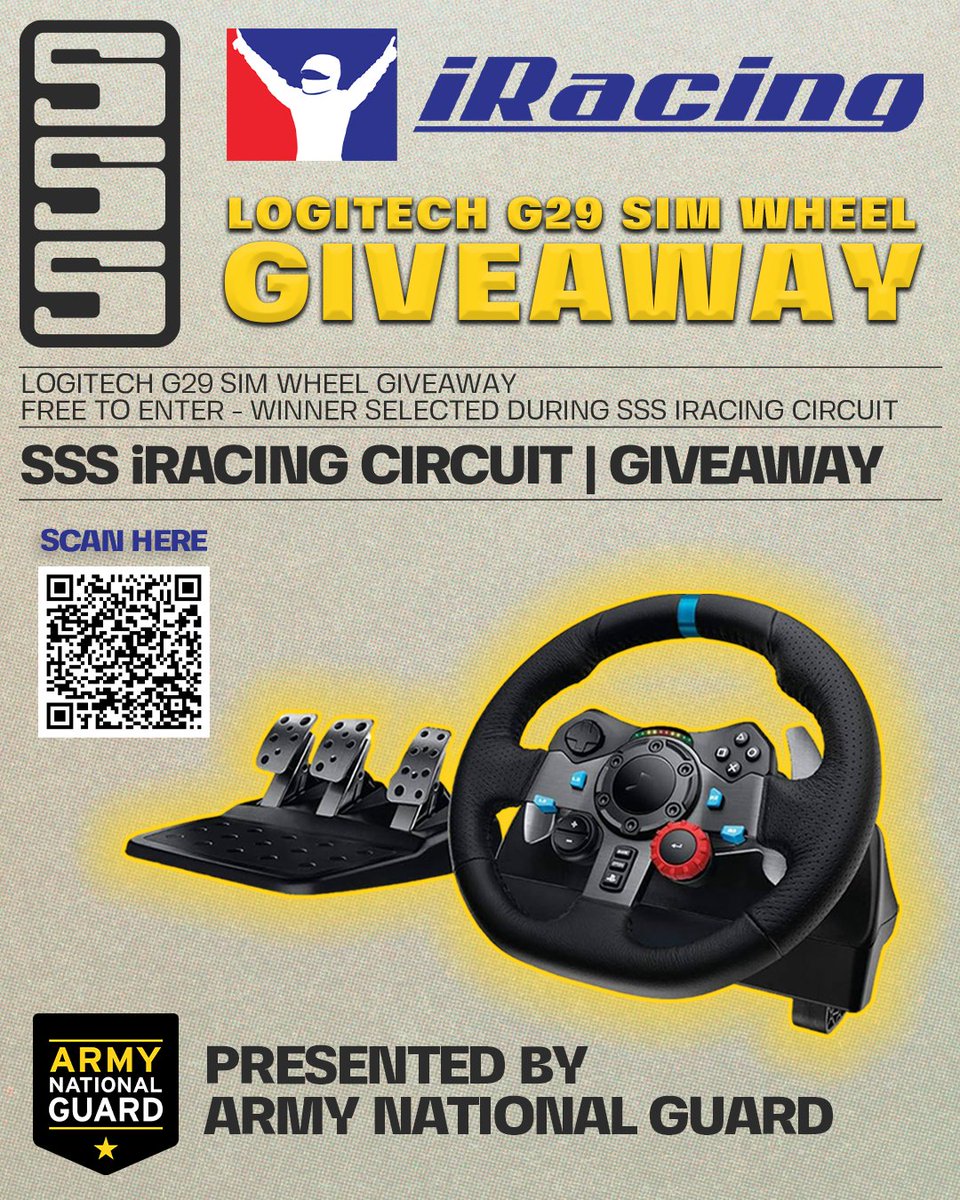 Ready to rev up your gaming experience? 

Enter now for a chance to win a Logitech G29 Sim Wheel and feel the thrill of the race from the comfort of your home! 🏁🎮

ENTER HERE:🔗 gleam.io/RKDaa/sss-irac…