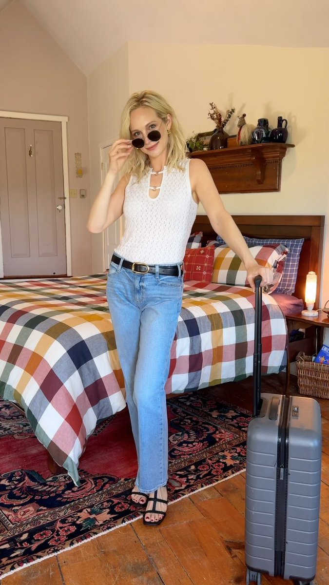 ckingdaily's tweet photo. #CandiceKing's π½οΈ: "When you have to try every outfit on before you pack it π π§³ βοΈ Luckily @paige has me covered for cute summer fits! #paige #liveinit" https://t.co/dcCCNDQRs9