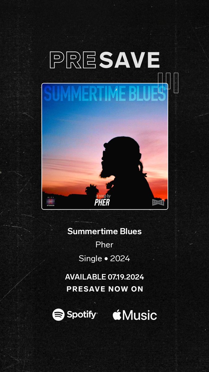 My next musical offering from my upcoming album “Songs by PHER” is one day away! PRE SAVE NOW! 🫶🏿
“Summertime Blues” unitedmasters.com/m/summertime-b…