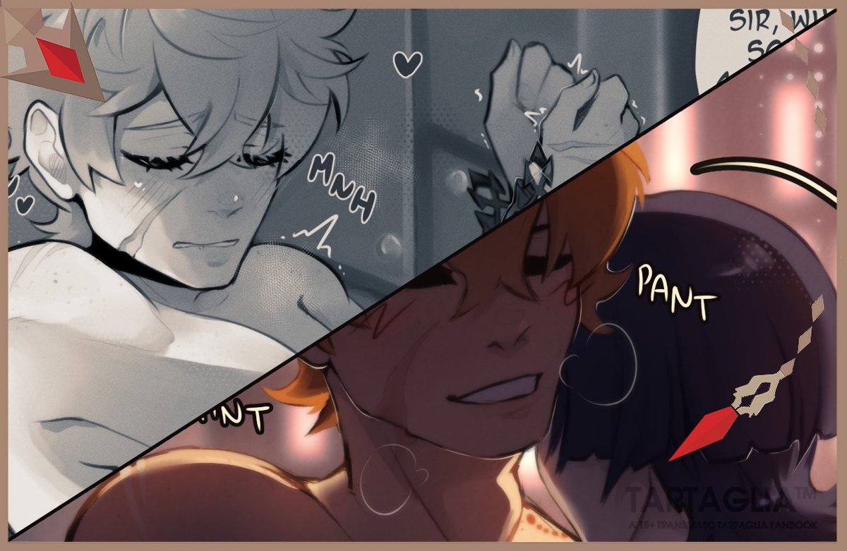 taru_png's tweet photo. Happy to be able to share a preview of my work for the trans tartaglia zine! This is my first time working on a zine :D Wriochi and chiscara from me 🐳 https://t.co/wDLv9ISVgn