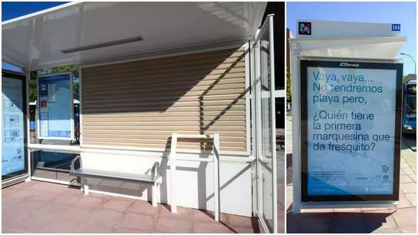 Los gestores de Madrid llaman crear "refugios climáticos" a instalar dos paradas de bus con aire acondicionado.

Pero oye, libertá.