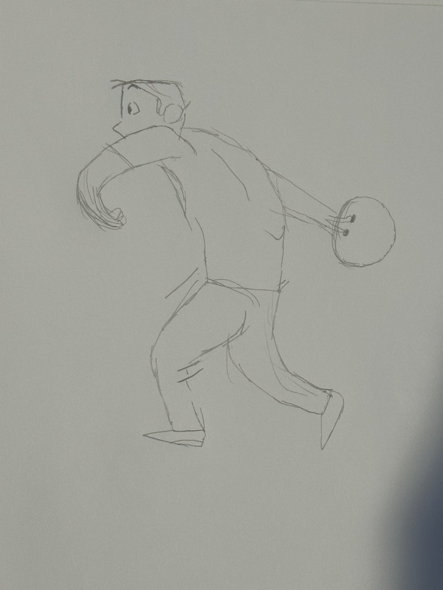 JTBAnimate's tweet photo. Rough sketch of a man bowling #roughsketch #bowling #sketch #ArtistOnTwitter #artist #sketchartist #sketchbook #sketching #art #bowlingtime https://t.co/hhzjNmrZyr
