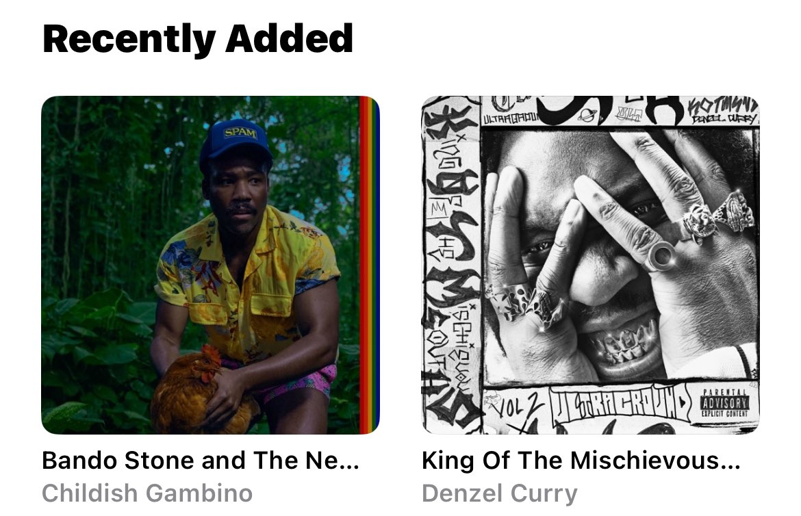 COSMIC_POTAT0's tweet photo. Fuck both of u @denzelcurry and @donaldglover yall dropped at thr same time im confused who to listen to first 😭😭 #bandostoneandthenewworld
#kigoftemischievoussouthvol2 https://t.co/eQhgic9JC1