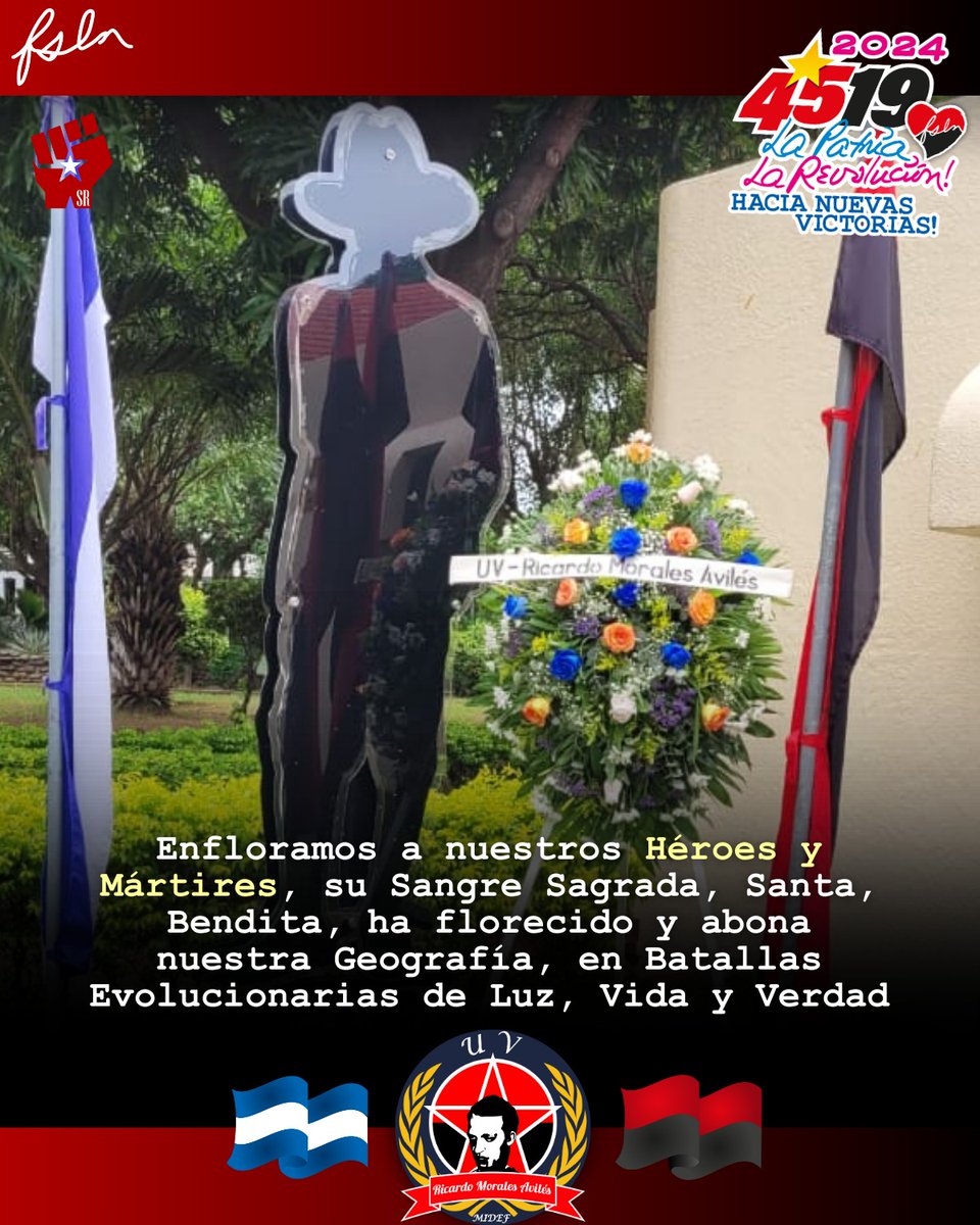 Los Hij@s de Sandino, Ni se venden, Ni se Rinden Jamás.
#4519LaPatriaLaRevolucion 
#ManaguaSandinista