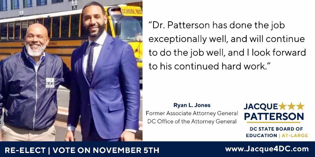 DC_Edvocate's tweet photo. #DCision2024: @RyanJonesESQ is #TeamJacque for re-election to the DC State Board of Education!
Join us at https://t.co/cGjuHOiwj2 https://t.co/ztx0vt3pTo