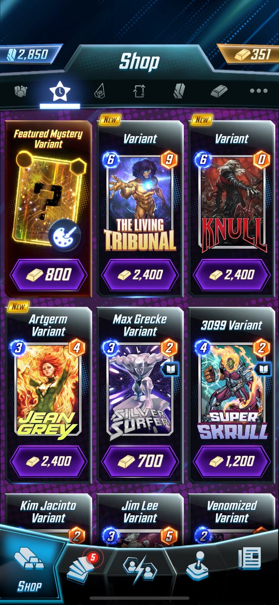 AnCastel_'s tweet image. 35$ for a single variant? That’s the price of a game like Helldivers 2. Come on @MARVELSNAP