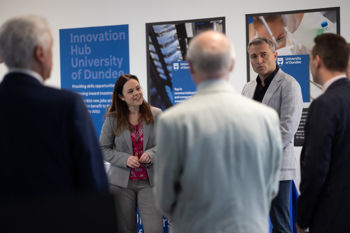 ScotDevInt's tweet photo. "Scotland is internationally renowned for its life sciences excellence and innovation" said our Chief Executive, Adrian Gillespie as he and @_KateForbes announced an £8 million investment in @dundeeuni's Life Sciences Innovation Hub 👩‍🔬 ➡️ https://t.co/0GKkXrb8uc

#ScotlandIsNow https://t.co/sLXVhirZ4v