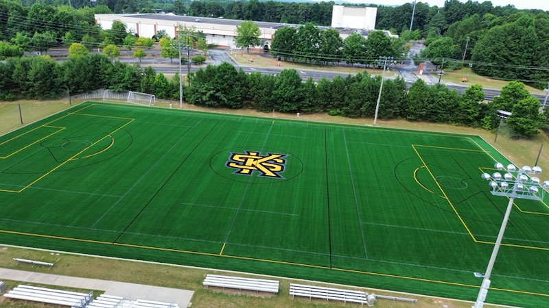 deluxeathletics's tweet photo. Talk about a quick turnaround! In just ten days, our @deluxeathletics crew removed AND replaced the turf seen here at @kennesawstate. Great job, guys! And thank you @FieldTurf for the opportunity!
#deluxeathletics
#deluxequality
#artificialturfinstallation https://t.co/EtWdVedGpH