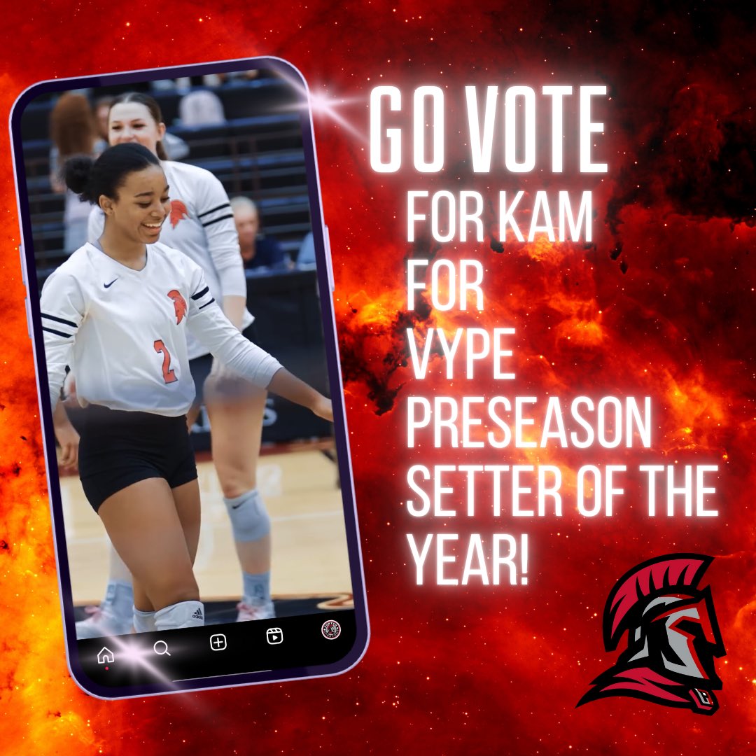 PHSSpartanVball's tweet photo. Kam is up for Vype Preseason setter of the year! Use the link below to go vote! 

https://t.co/tSkbwI428L https://t.co/RCLBOe4ZOp