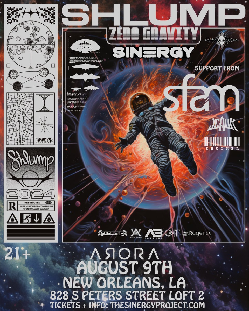 AroraNOLA's tweet photo. DON'T SHLUMP ON THIS SUPPORT.

SFAM + JEAUX + SHULKER JOIN SHLUMP. 

FRI 08.09 | 21+
POWERED BY FVNKTION-ONE SOUND.
🎫: https://t.co/01Obhj2tzS https://t.co/Sbs8mhDqKy
