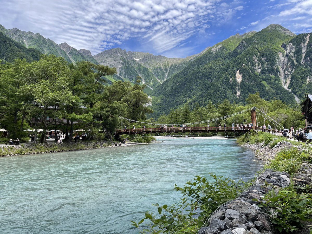 初の上高地。水や空気が綺麗過ぎて凄かった。