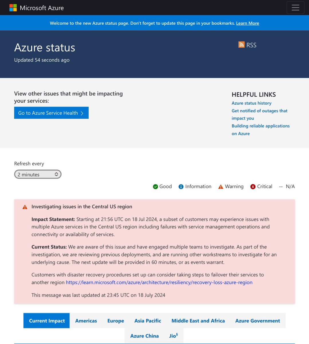 VIPsocio's tweet image. Apologies to all our customers for the temporary outage of our service as a result of the @microsoft @microsoftazure cloud outage. We are hoping for a speedy recovery of the system. We ask for your patience as this is sorted out!! @AzureSupport