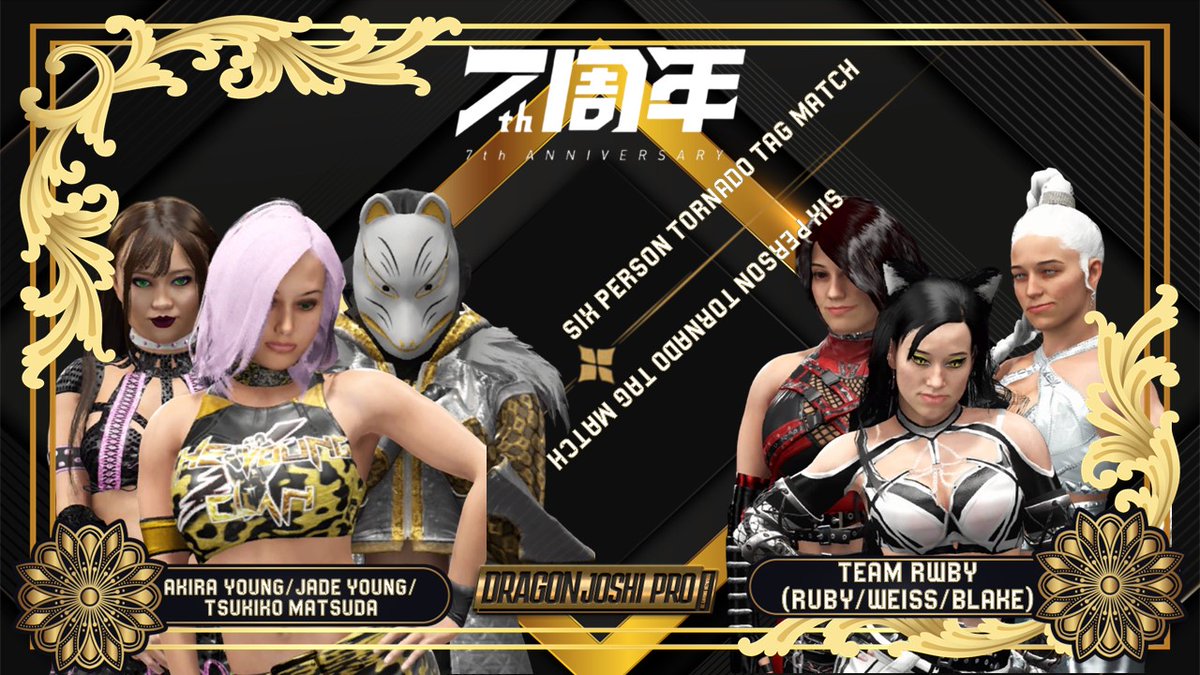 intensity beginning to grow. Defiance GM <a href="/2ndCitySoldier/">Kyle Young</a> has booked Tsukiko and Jade to team up with <a href="/WarPrincess123/">Akira Young</a> in a six-person tag match against former DJP Tag Team Champions in Team RWBY. Can Tsukiko and Jade co-exist or will another layer of this feud be created?
