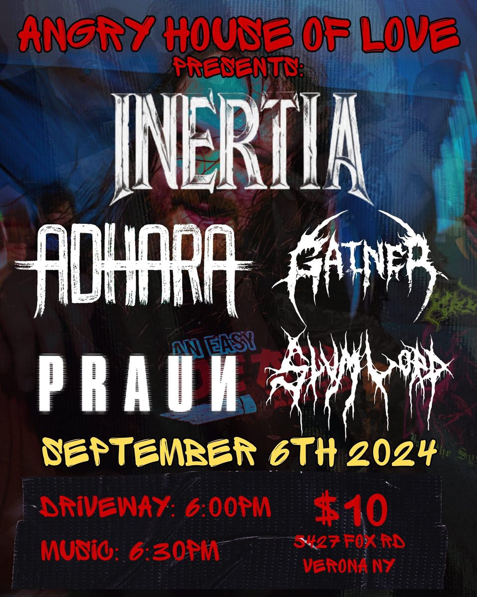 AdharaBand's tweet photo. AYYY VERONA!

It has been a while but we felt it’s time to come back!

Linking with our pals in Inertia with the addition of Praun, Gainer, &amp; Slum Lord! Make the arrangements now &amp; 

JOIN US [ ☾ ] https://t.co/upHALafFKX