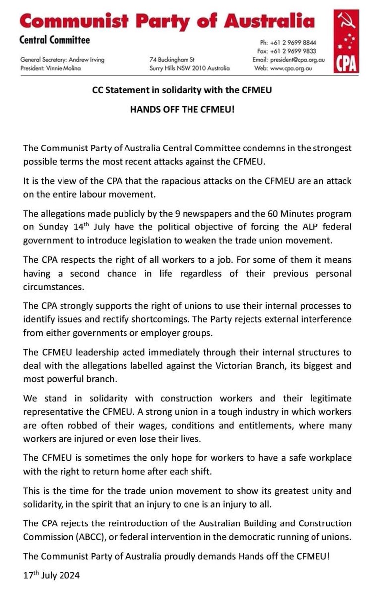 Communist Party of Australia tweet media