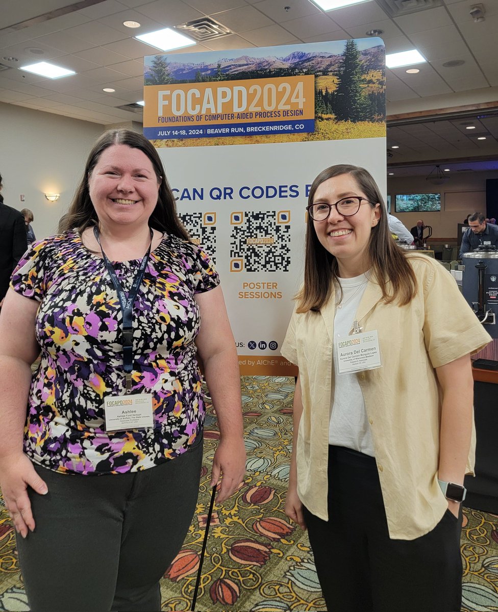 Ashlee N. Ford Versypt (@fordversyptlab) on Twitter photo It was such a joy to spend time with my new UB CBE colleague Dr.
Munguía López at #FOCAPD24 #FOCAPD2024 #WomenInPSE. Can't wait to see her thrive in Buffalo.
<a href="/ubcbe11/">Chemical and Biological Engineering | UBuffalo</a> <a href="/AuroraMunguia09/">Aurora Munguia-Lopez</a> It was such a joy to spend time with my new UB CBE colleague Dr.
Munguía López at #FOCAPD24 #FOCAPD2024 #WomenInPSE. Can't wait to see her thrive in Buffalo.
<a href="/ubcbe11/">Chemical and Biological Engineering | UBuffalo</a> <a href="/AuroraMunguia09/">Aurora Munguia-Lopez</a>