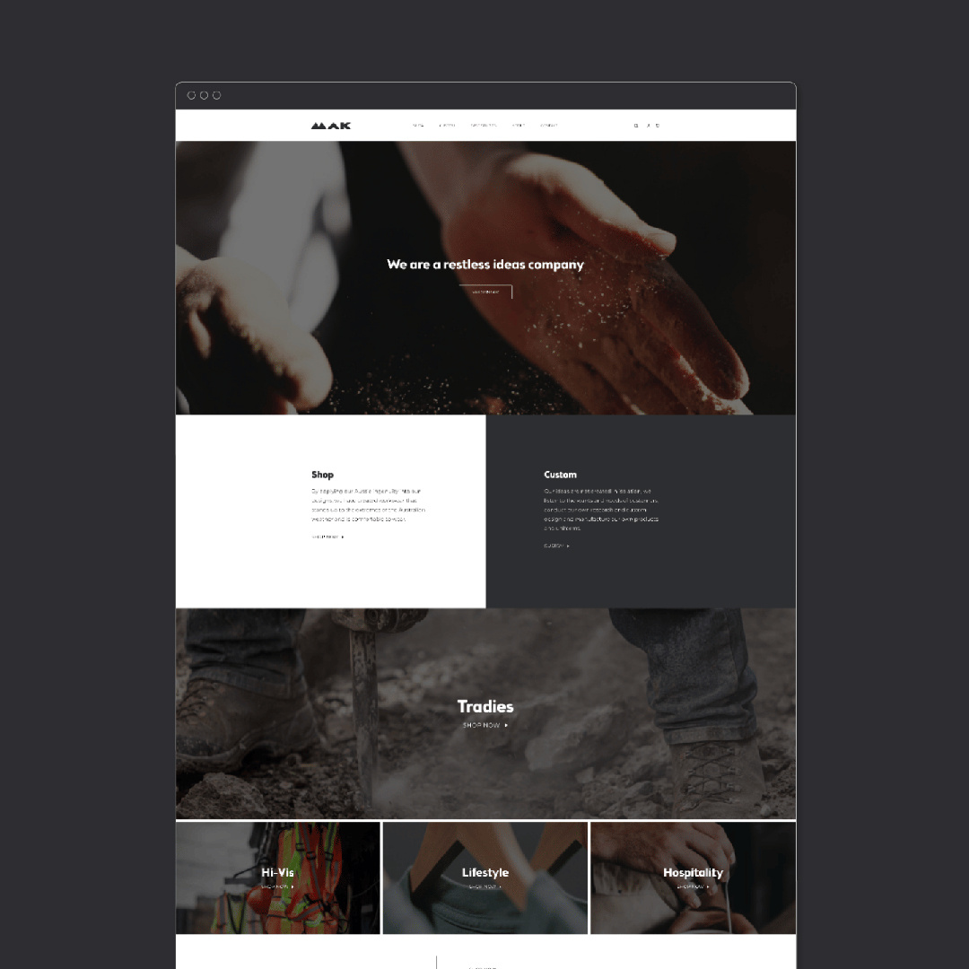 headjamcreative's tweet image. With the vision of enabling MAK to grow and transcend the work-wear market, Headjam collaborated on their branding, clothes labelling and new website. 🪡🦺 Full case study visit hubs.la/Q02FpdT70