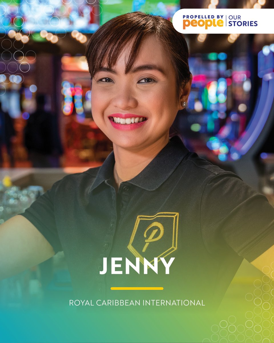 RCGCareers's tweet photo. Meet Jenny, the sensational Bartender shaking up Royal Caribbean International! Explore her captivating journey at https://t.co/gm5dsRE729. #IAMRCG #PropelledbyPeople https://t.co/Q5O7ZPUbXl