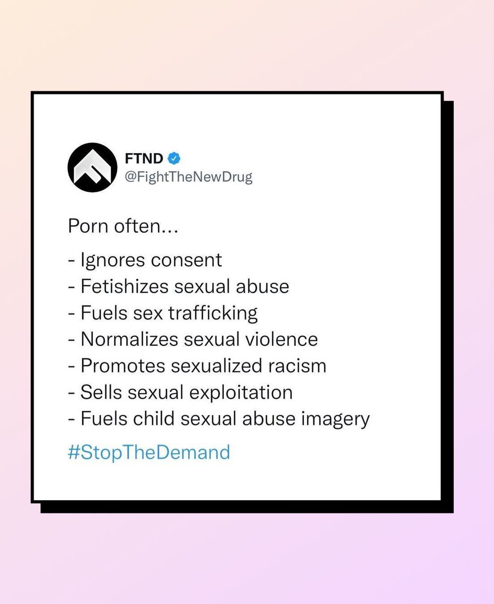 FightTheNewDrug's tweet photo. Don't believe us? Here's the research:
🔗 - https://t.co/8SuzfrRufd

#FightTheNewDrug #StopTheDemand #FightForLove #RepTheMovement #Research #EndExploitation #JoinTheFight #SpreadAwarenes https://t.co/EIJJlVcHXk