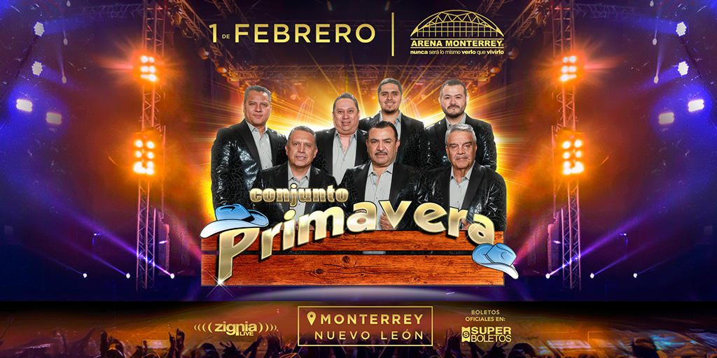 Arena Monterrey on X: "Conjunto Primavera y todos sus éxitos te esperan el  1 de Febrero del 2025 en la #ArenaMonterrey Una noche que te hará vibrar  con su música y romanticismo