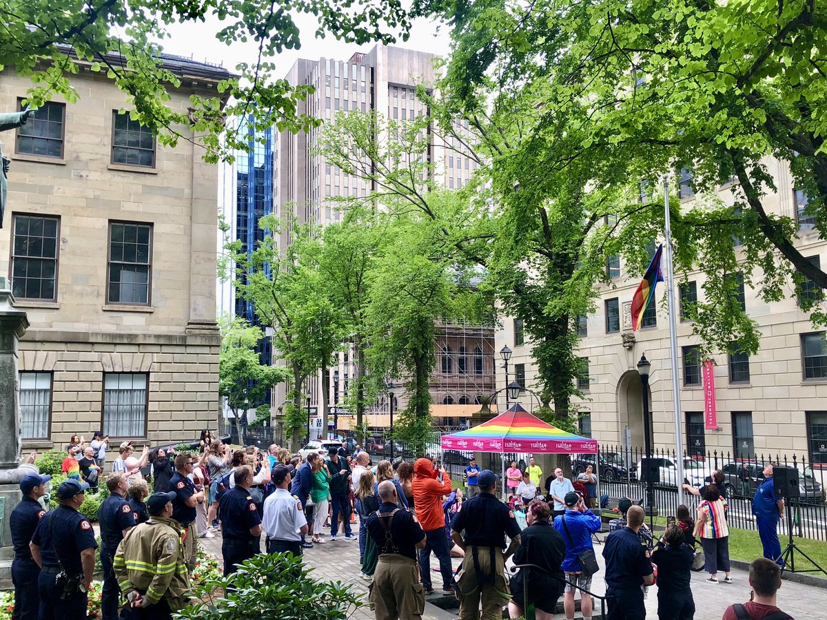 NSLeg's tweet photo. Happy Pride, Halifax! 🏳️🌈
The Progress Pride flag was raised today at Province House to mark the opening of the Halifax Pride Festival.
#pride #halifaxpride https://t.co/mxDlxiWPS3