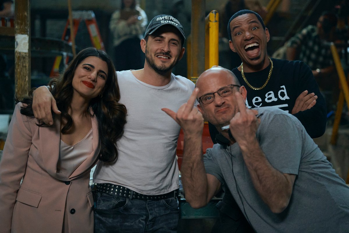 therealKripke's tweet photo. Couple BTS of #TheBoysFinale. Had the BEST time directing. Thanks for a brilliant script @Reed_Dave &amp; @jesschoutime. And all my gratitude to a truly brilliant cast &amp; crew, love you so much. Now back to writing #Season5!! #TheBoys @TheBoysTV @PrimeVideo https://t.co/BdRukMJVGS