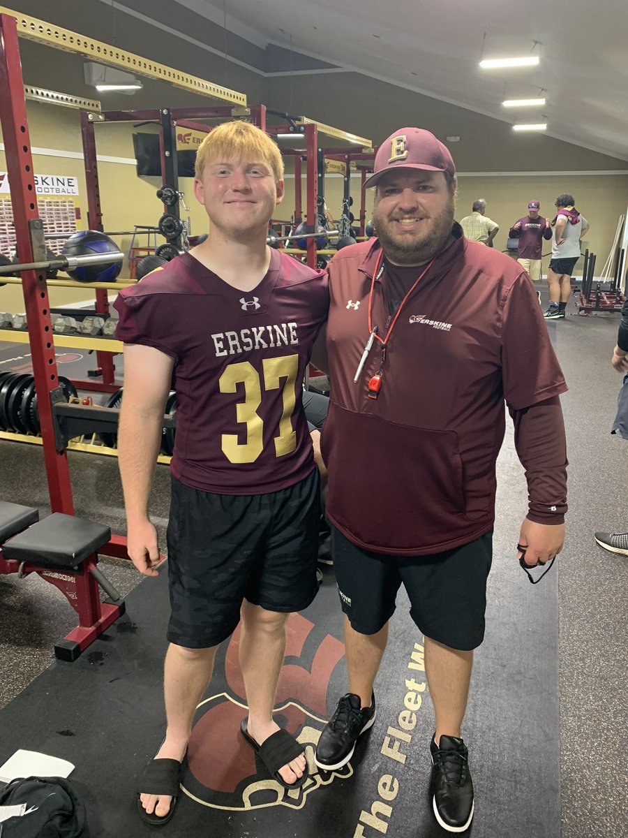 After a great conversation with Coach <a href="/BryanNewhouse10/">Coach Newhouse</a> I’m blessed to have received an offer to play football at <a href="/FleetFB/">Erskine Football</a>. <a href="/CoachGiugliano/">Anthony Giugliano</a> <a href="/warhawkathletic/">Greg Langdale</a>