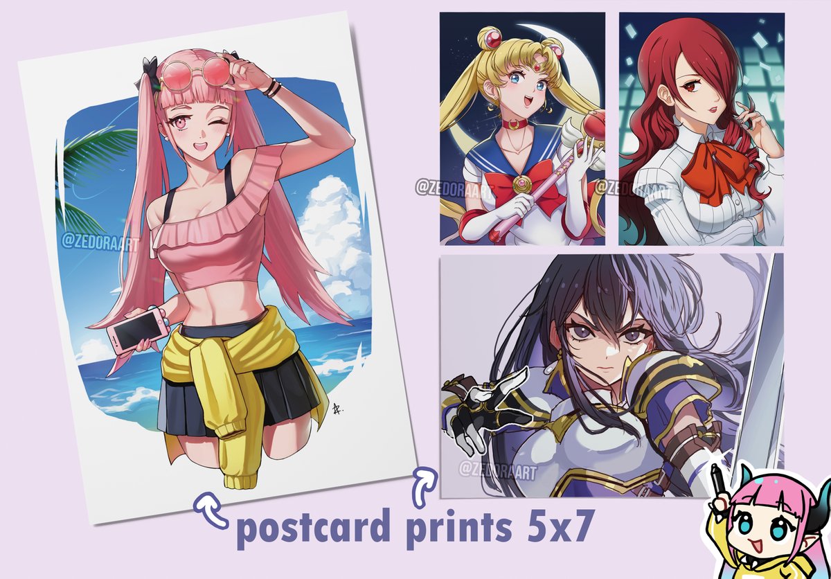 ZedoraArt's tweet photo. — ✦ Ko/fi Shop Update: 
I added new prints and the previous ones are now up again, along with my stickers! You can find these and support me in the link below. Thank you!😊
🔗Shop: https://t.co/0ToogsuuBj https://t.co/baKNffFMv3