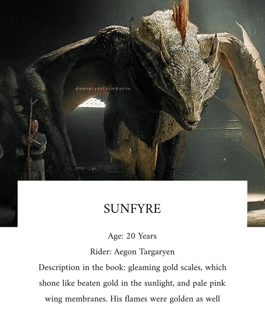 HOTDNewsHBO's tweet photo. Vhagar

Meleys 

Sunfyre 

Caraxes 

#HouseOfTheDragon https://t.co/AtGlPmmYxA