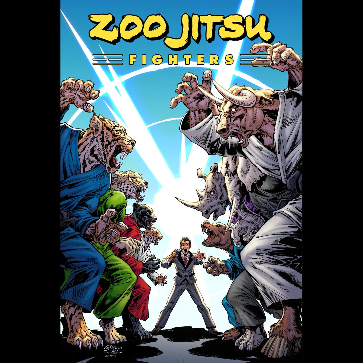 Zoo Jitsu Fighters #1 gets a knockout variant cover by <a href="/KevinConradArt/">Kevin Conrad</a>!   Follow our campaign for more &amp; be alerted at launch! 

iconheroes.com/pages/comic-bo…

#ZooJitsuFighters #Kickstarter #ComicBooks