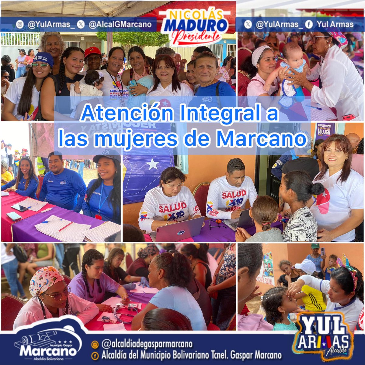 Este jueves #18Julio atendimos a nuestras mujeres de Marcano con una gran jornada de salud integral gracias a nuestro presidente <a href="/NicolasMaduro/">Nicolás Maduro</a>

¡Soñemos bonito; lo mejor está por venir!

<a href="/AlessandrelloCG/">Giuseppe Alessandrello</a>
<a href="/yularmas_/">Yul Armas</a>
<a href="/DhelizAlvarez/">Dheliz Álvarez</a> 
<a href="/MinMujerVe/">Min. del PP para la Mujer y la Igualdad de Género</a>