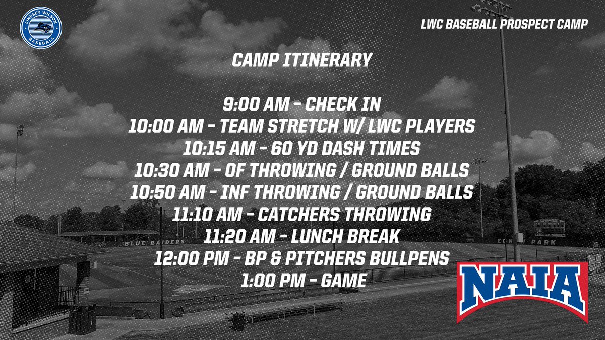 LWUbaseball's tweet photo. 🚨 PROSPECT CAMP 🚨 

LWC Baseball will be hosting our annual prospect camp on September 7th! 

Information is below! Sign up contacting Coach Vincent! https://t.co/sA1dBwGFUh