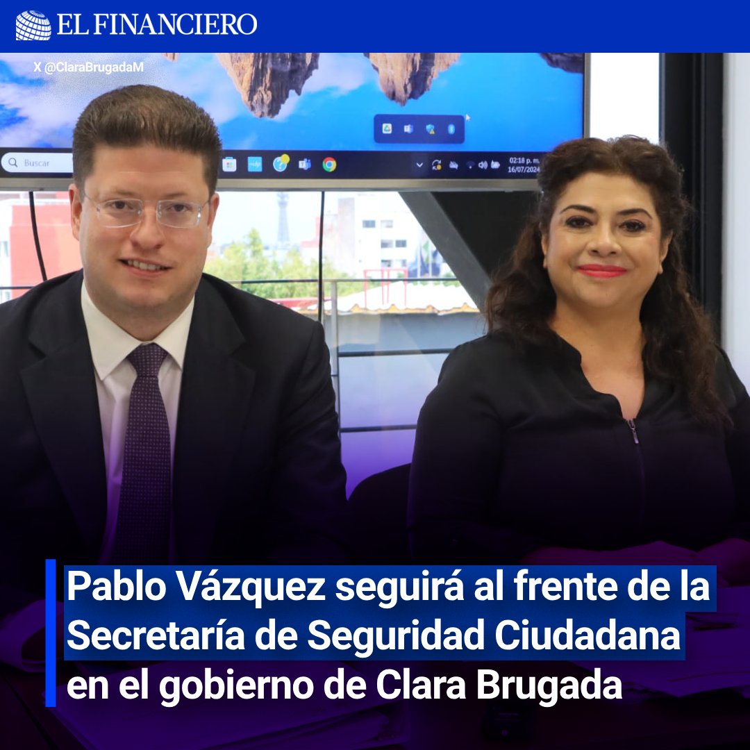 Pablo Vázquez Camacho es el primer candidato que Clara Brugada, exalcaldesa de Iztapalapa, próxima jefa de Gobierno de #CDMX, señala para el #gabinete que la acompañará como encargada de la capital del país.

➡️ tinyurl.com/25e66cts