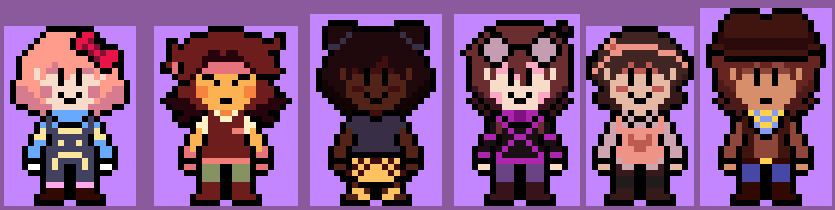 Soul_Xla's tweet photo. The Humans!
Charlie: @TeamWondersWoP Casey by: @UTBraveheart Melody by: @UTIntegrity Hope by: @UTPurple Fibs by: @clownboo_Art Clover by: @UndertaleYellow
#undertale #Pixelart #undertaleFanart https://t.co/07qqW81Ou4