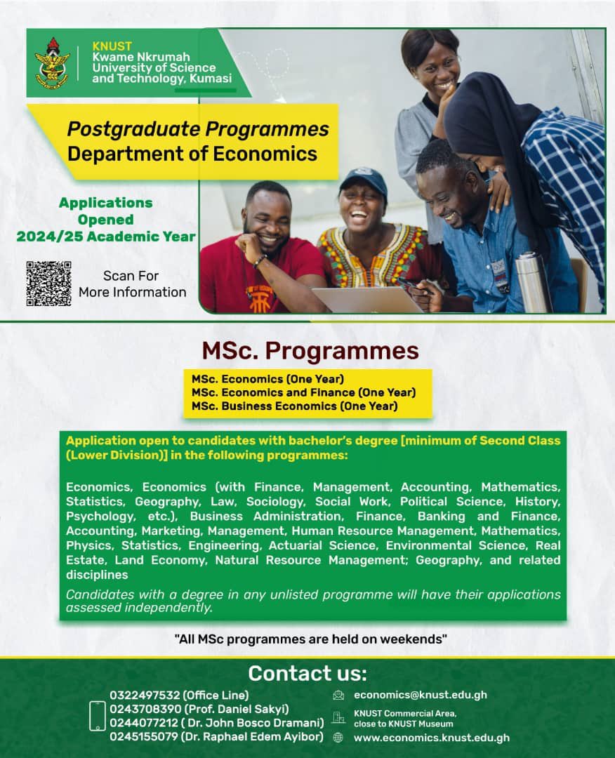 Dept. of Economics, KNUST  tweet media