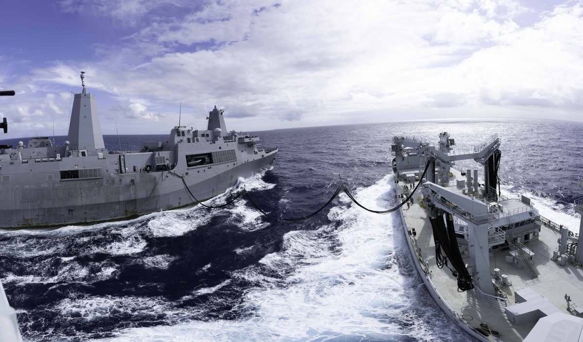 USNavy's tweet photo. #USNavyPhotosoftheDay:

1️⃣ #USNavy EOD helocast training and 2️⃣ #USSSomerset refuels w/ @RoyalCanNavy Asterix @RimofthePacific.
3️⃣ #USS Gridley aviation firefighting drill @US3rdFleet
4️⃣ #CSG9 conducts Joint Maritime Activity with #IndianNavy 
👉 https://t.co/aZddB6hxYf https://t.co/gerfBnfaP6