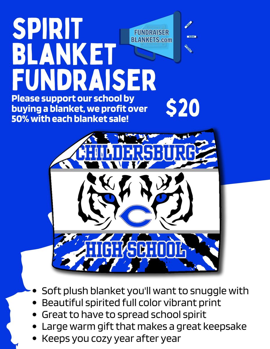 Spirit Blankets are back! Don't miss out on purchasing one of these at TigerFest 🐅