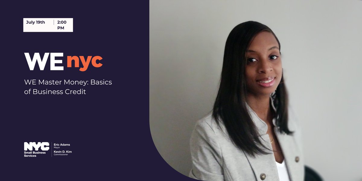 BKE_Network's tweet photo. Access to credit is vital for any growing business. Join us tomorrow for WE Master Money: Basics of Business Credit to learn how to establish and grow your business's profile, and how to understand your business credit report. #wenyc #smallbiznyc

RSVP:  https://t.co/gaLKxIVkDy https://t.co/YU7l2AmF29