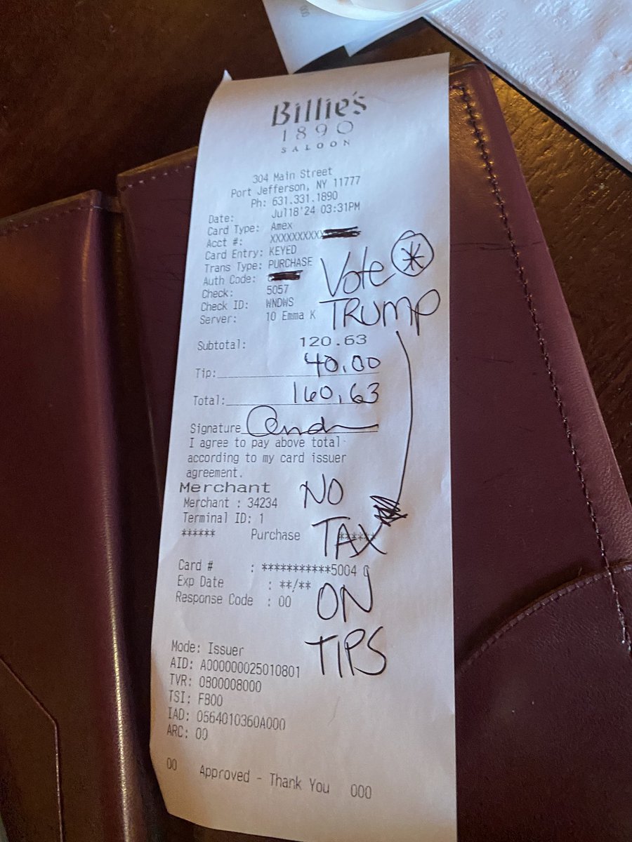 rotolady's tweet image. I 💕 going out for drinks 🍸and food with family, but this makes it so much better!!!! 🇺🇸#MAGATipsBetter #NoTaxesonTips #Trump2024 @TaxFreeTips2024 #TrumpWontTaxTips #TaxFreeTips @ScottPresler @Grandma_imdone @TruthWarriorFJB
